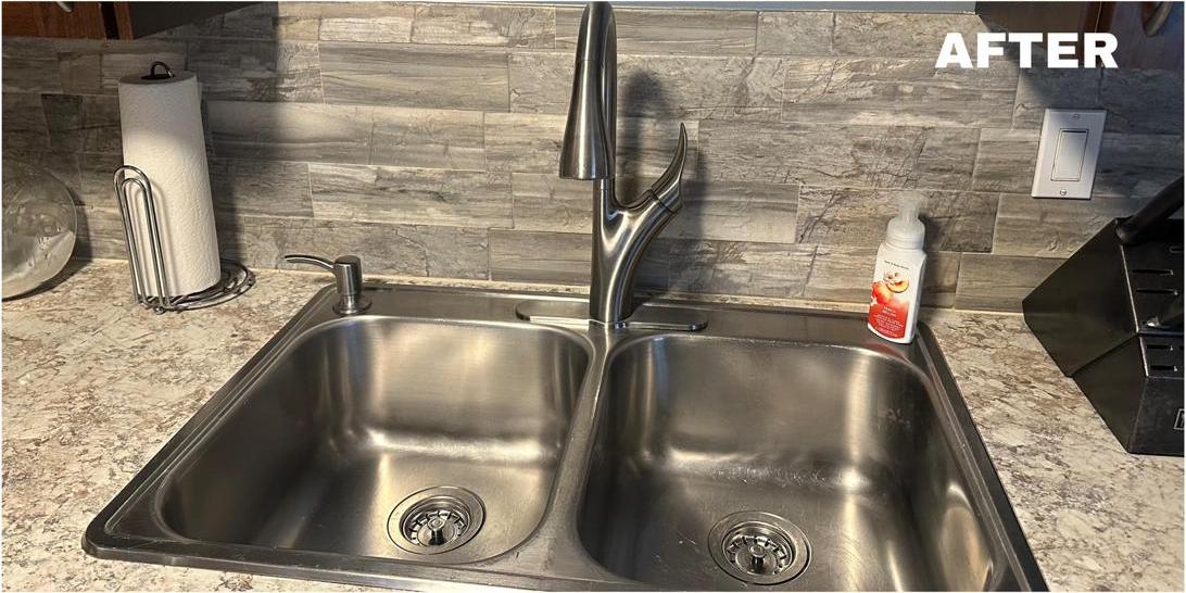 Kitchen sink after