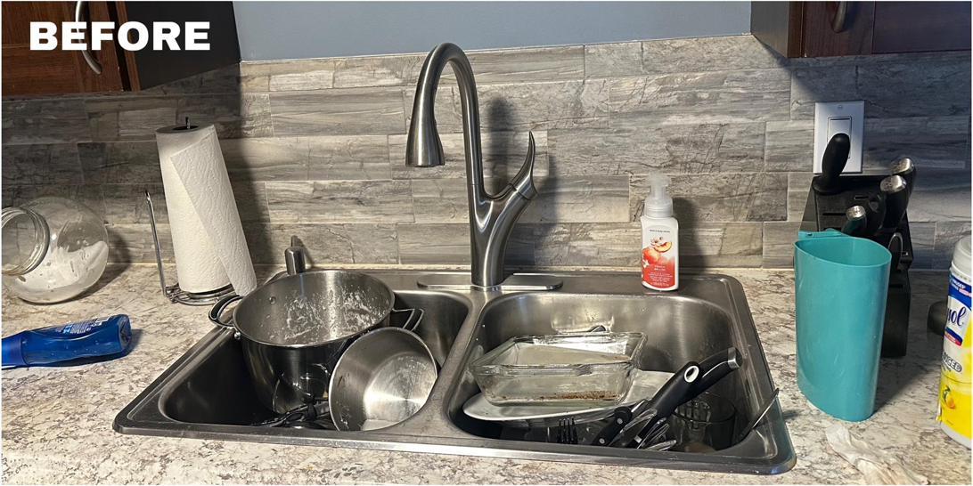 Kitchen sink before