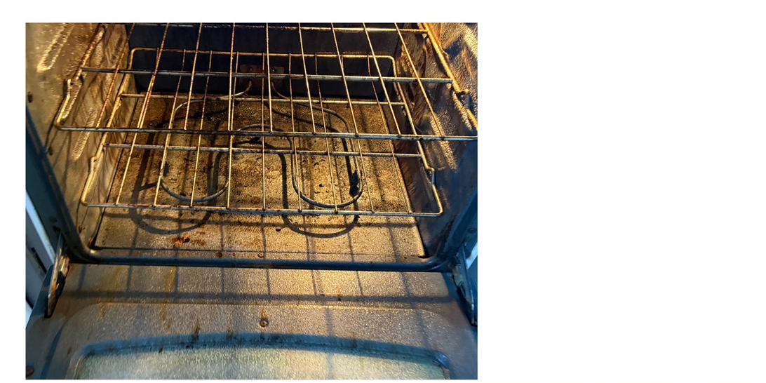 Oven deep clean before