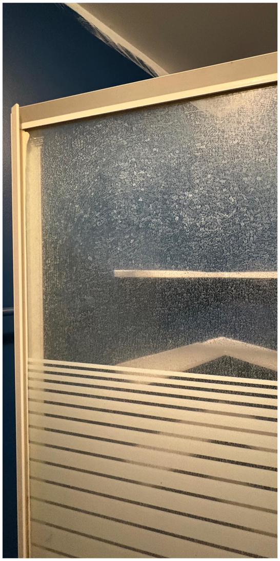 Shower glass before