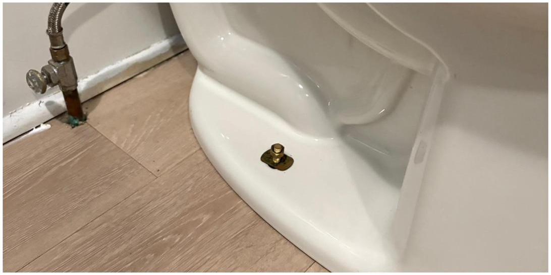 Toilet area after